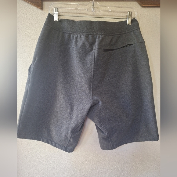 Lululemon Mens Dark Gray Sweat Shorts Pockets Drawstring Activewear Size L - Picture 6 of 7